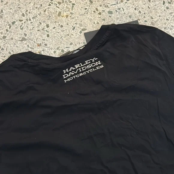 HALREY DAVIDSON Women’s Black T Shirt NWT Large - Picture 5 of 5